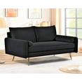thumbnail image 4 of US Pride Furniture Villeda 58''W Polyester Square Arms Loveseat Black, 4 of 8