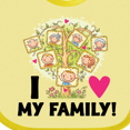 thumbnail image 4 of Inktastic I Love My Family Kids Family Tree Boys or Girls Baby Bib, 4 of 4