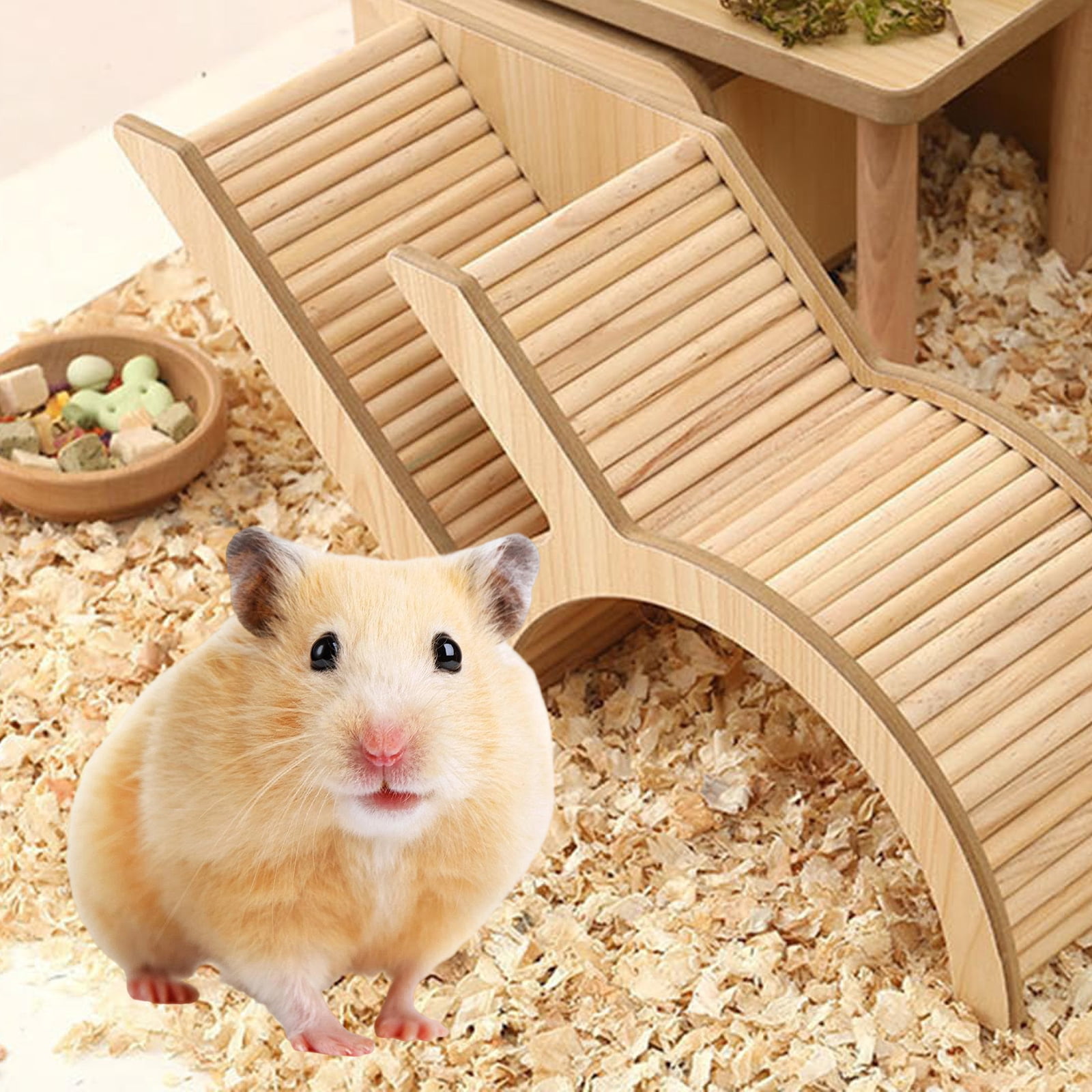 Hamster Climbing Ladder Tunnel Hideouts Place Platform For Gerbil And Dwarf Hamster Comfortable Exercise Accessory