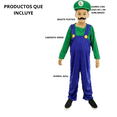 thumbnail image 4 of Disfraz Luigi Plomero Verde FX Costumes Infantil Niño Talla 4 a 6 años, 4 of 4