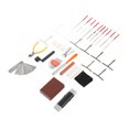 thumbnail image 3 of Kit de herramientas para reparación de guitarras, mantenimiento profesional, clavijas de puente, llave hexagonal, limas y accesorios., 3 of 14