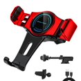 thumbnail image 1 of 15W Car Phone Wireless Charger Holder Set Type-c Rotating Smartphone Charging Adapter Bracket Plastic Cradle Black, 1 of 10