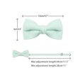 thumbnail image 3 of Conjunto de pañuelo de bolsillo para hombres INSPIRE CHIC, corbata de color sólido, juego de pajaritas gruesas preatadas, fiesta de invierno, verde menta, 3 of 6