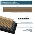 thumbnail image 3 of Plank & Hue 4Pcs 106"x12.6" Soundproof Wood Slat Panels Acoustic Wall and Ceiling Panels, American Oak, 3 of 8