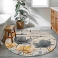 thumbnail image 3 of Spring Tulips Flower Round Area Rug 3Ft Washable Small Circle Rugs for Kitchen Entryway, Vintage Floral Barn Doors Rustic Beige Non-Slip Carpet Floor Mats Indoor Outdoor Carpet Runner Home Decor, 3 of 8