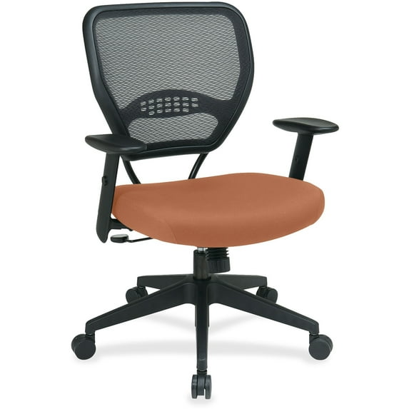 Space seating Professional Dark Air Grid Back Managers Chair with Custom Fabric Seat