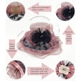 thumbnail image 2 of Women's Derby Church Hat Bridal Tea Party Wedding Party Sun Hat with Detachable Hat Flower as Fascinators, 2 of 6