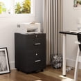 VINGLI 2-Drawer File Cabinet with Lock, Small Rolling Wood Filing ...