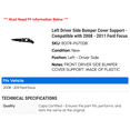 thumbnail image 2 of Front Left Driver Side Bumper Cover Support - Compatible with 2008 - 2011 Ford Focus 2009 2010, 2 of 2