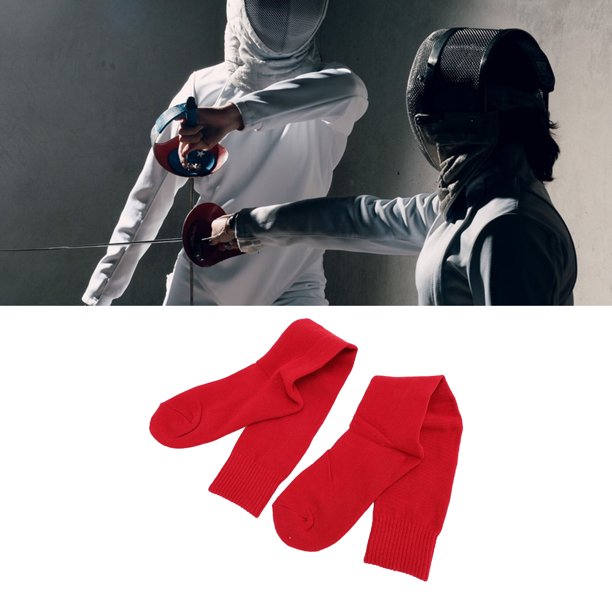 Medios de Esgrima calcetines parapee con material de algodón para adultos y niños fije de aluminio compresión de estampado