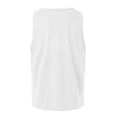 thumbnail image 3 of Aayomet Débardeur Homme Serré Couleur Unie Sport Musculation Base (Blanc, TG), 3 of 5