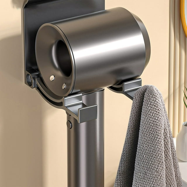 Tumotour Hair Dryer Support No Perforation Bathroom Gas Dryer Shelf Hair Dryer Hanger Placement Rack Storage Rack Containing Adhesive 6ml