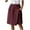 Wine, variant on Mgmyaa Women's Shorts Elastic Waist Loose Fit Knee Length Skorts