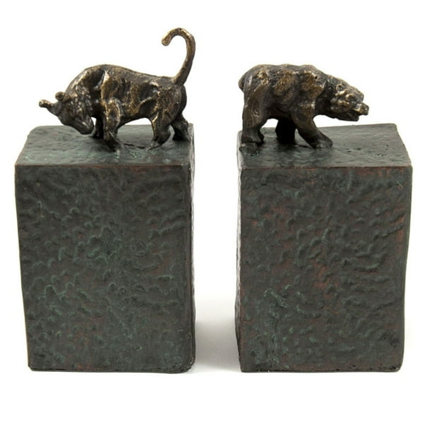 BeyBerk Metal Bull and Bear Bookends