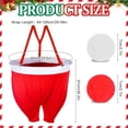 thumbnail image 2 of CY5O5ee Pantalon de Père Noël Jeux de Noël avec 10 Boules de Neige Rouges et 10 Boules de Neige Blanches Père Noël Pantalon Géant Jeu de Noël pour Adultes Fête Famille Cour Intérieur Extérieur, 2 of 7