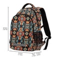 thumbnail image 2 of FORMRS Unisex Backpack Elementary School Travel Bookbag with Reflective Stripes, Blue Geometric, 2 of 7
