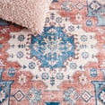 thumbnail image 6 of SAFAVIEH Arizona Reannon Oriental Polyester Machine Washable Area Rug, Blue/Rust, 6' x 6' Round, 6 of 7