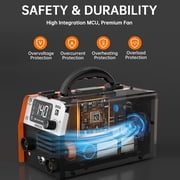 HITBOX HBM200 3-in-1 MIG and Lift TIG Welder, 140A Gasless Flux Core Wire Feed, 110V Portable IGBT Inverter with LED Display