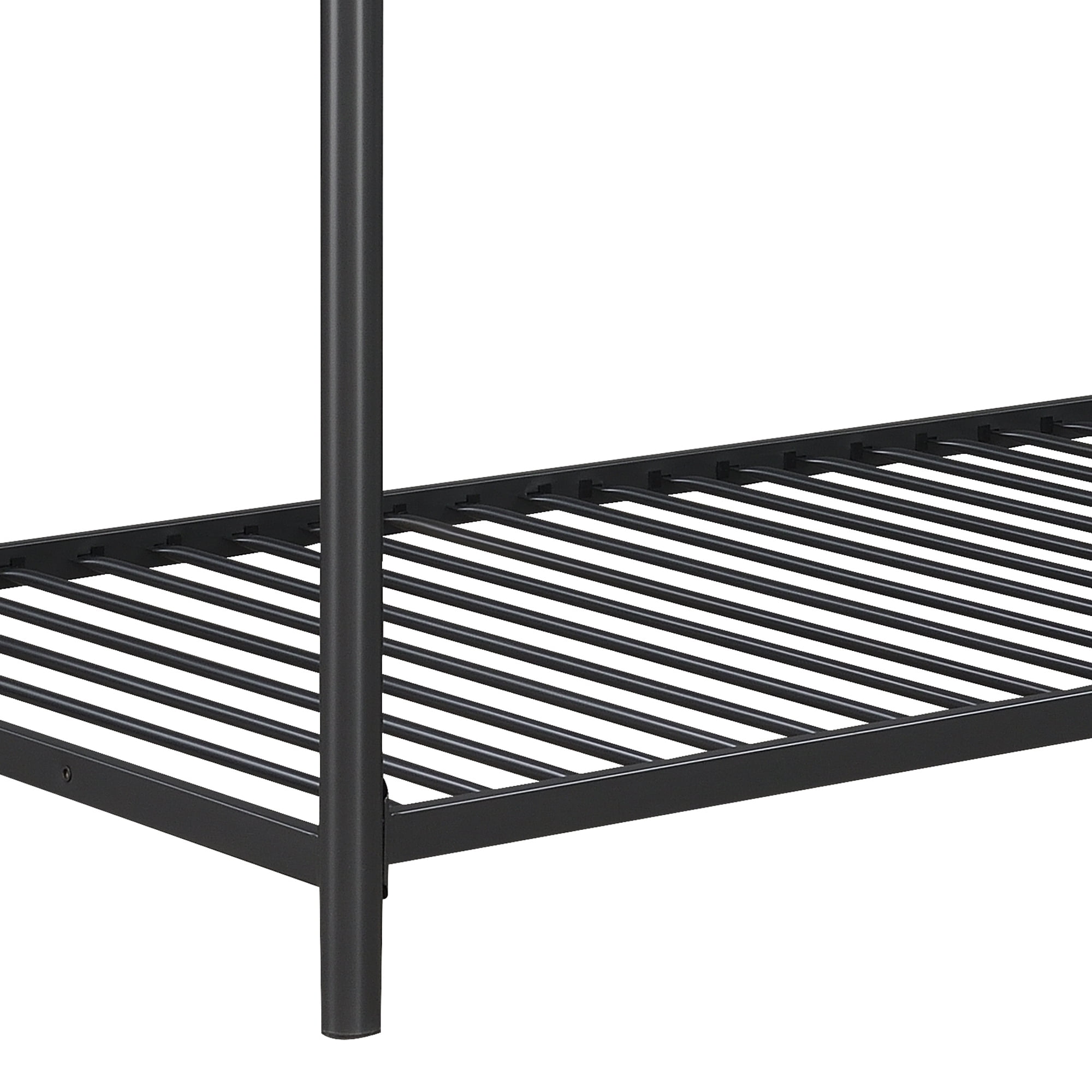 DEALTOPS Metal Triple Bunk Beds Twin Over Twin Over Twin Size Bed with 2 Ladders for Adults, Teens, Black