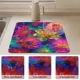 thumbnail image 4 of Dish Drying Mat Absorbent Dish Drainer Kitchen Counter 23.6x19.7inch Dish Drying Pad for Countertops Sinks Draining Racks Colorful and Bright Floral Pattern, 4 of 9