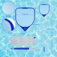 thumbnail image 2 of Pool Skimmer Net with Pole, Heavy Duty Fine Mesh Pool Leaf Net, Telescopic Pole for Above Ground Pool, Spa, Hot Tub, 5-Section Detachable Aluminum Pole (1 Pack), 2 of 5