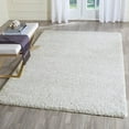 thumbnail image 3 of SAFAVIEH Ultimate Atanas Solid Plush Polyester Shag Area Rug, Silver/Ivory, 4' x 6', 3 of 3