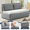 thumbnail image 4 of ZAFLY 3 in 1 Convertible Sleeper Sofa Bed, Leathaire Pull Out Couch Bed for Living Room - Blue Gray, 4 of 5