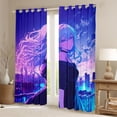 thumbnail image 2 of Feelyou Cute Cartoon Girl Curtains Pack of 2 (42x84 Each), Tokyo Anime Curtains Blackout, 2 of 6