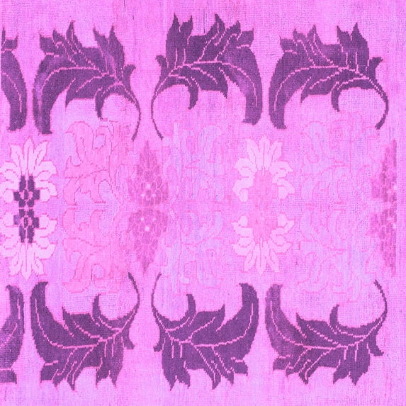 Ahgly Company Indoor Square Abstract Purple Modern Area Rugs, 5' Square