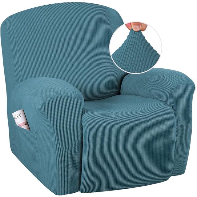 Super Stretch Recliner Couch Covers Chair Cover Form Fitted Non Slip Reclining Slipcovers for Standard Large Recliner, Soft Thick