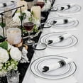 thumbnail image 6 of 210Pcs Black Plastic Dinnerware with Pre Rolled Napkins, Include:30 Dinner Plates, 30 Dessert Plates, 30 Paper Napkins, 30 Cups, 90 Plastic Cutlery, 6 of 6