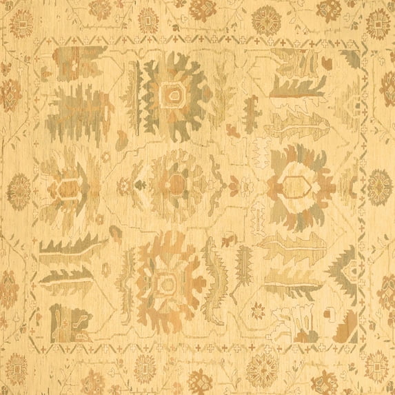 Ahgly Company Indoor Square Oriental Brown Traditional Area Rugs, 4' Square