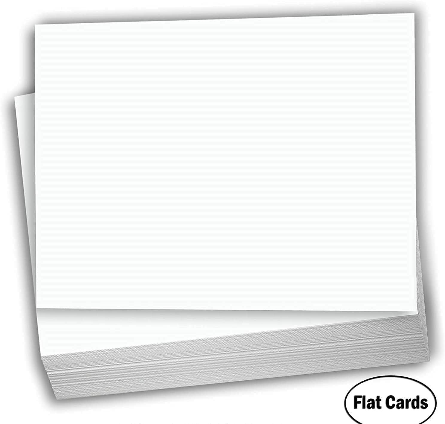 Hamilco White Cardstock Thick Paper - 5 x 7" Blank Heavy Weight 130 lb Cover Card Stock - 100 Pack