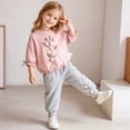 thumbnail image 6 of Kogui Girl Athletic Clothes Toddler Girl's Graphic Crew Neck Sweatshirt Pullover Tops and Sweatpants Fall Outfits for Toddler Girls 5T 6T (Pink,5-6 Years), 6 of 8