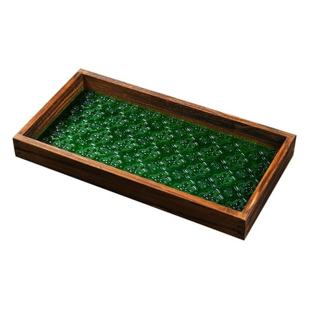 

Serving Tray Begonia Embossed Glass Tray Fruit Tray for Kitchen Hotel Table Retro Rectangle