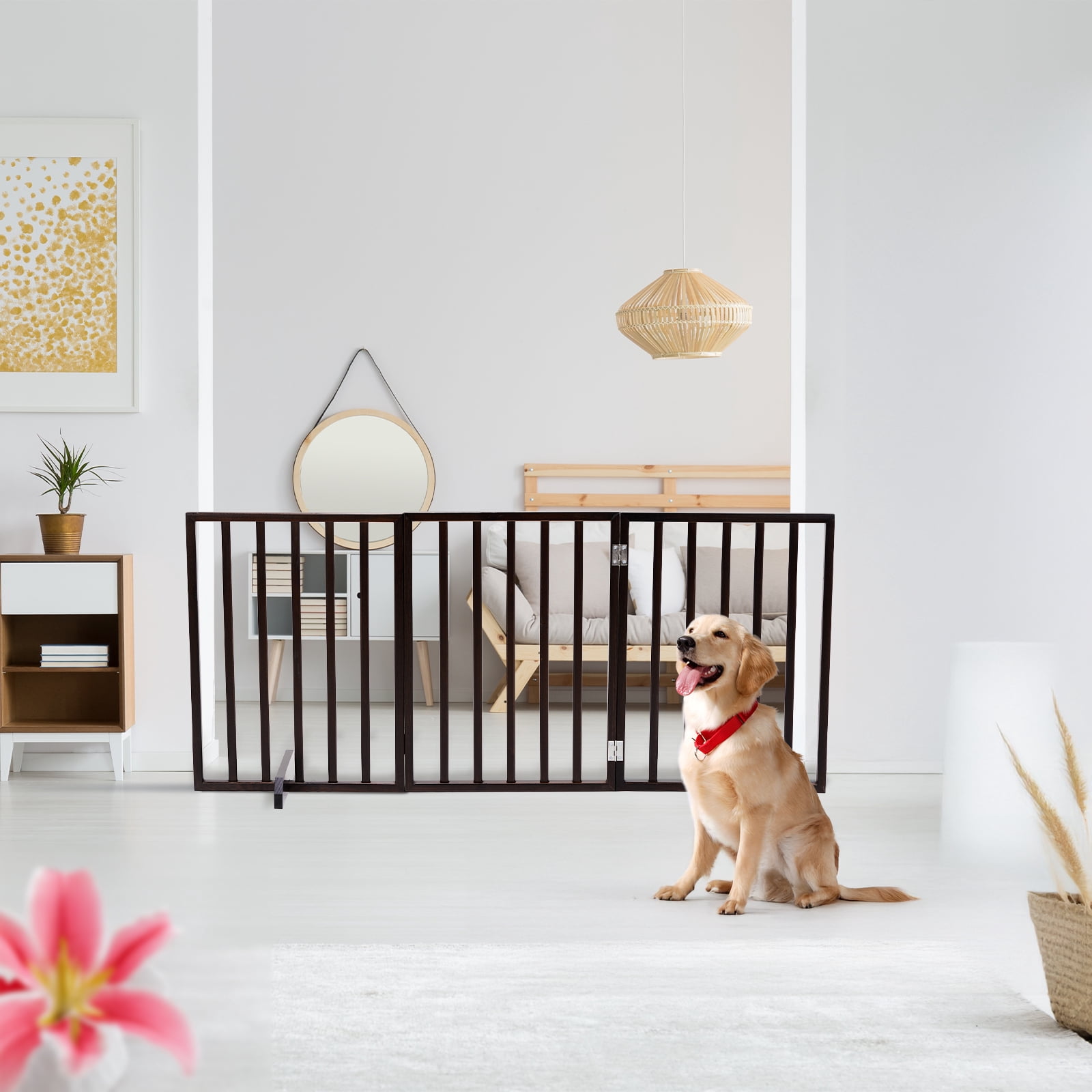 The Wooden Dog Fence Walnut