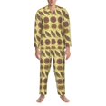 thumbnail image 3 of Honeii Bohemia Pattern Mens Pajamas Set,2pcs Men's Lounge Long Sleeve Sleep Shirt and Pajama Bottoms Sleepwear Set,Mens Pjs Sets-XX-Large, 3 of 7