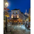 thumbnail image 2 of Steve Mohlenkamp 12x14 Gold Ornate Wood Framed with Double Matting Museum Art Print Titled - Night street scene in Montmartre district in Paris-France, 2 of 4