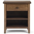 thumbnail image 3 of Artisan Wood 24" Transitional Bedside Nightstand Table in Rustic Natural Brown, 3 of 11