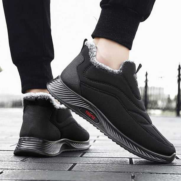 Botas Invierno Forrado De Piel Nieve Moda Hombres Zapatos Deportivos Casuales 40 Negro DQrwqpou Tenis De Mujer Tenis De Hombre Walmart en linea