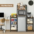 thumbnail image 4 of Large Storage Shelf with Mini Fridge & Microwave Stand, Cabinet Storage Space for Dorm Kitchen, 4 of 7