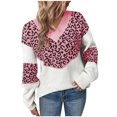 thumbnail image 1 of Suéteres Para Mujer Otoño Invierno Suéter de Punto Casual Patchwork Leopardo Manga Larga Suéter Con Cuello en V Abrigo Odeerbi ODB178294, 1 of 5