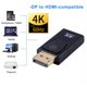 thumbnail image 3 of Ruifaya Adaptador convertidor de Display Port DP macho a HDMI hembra para HDTV 4K HD 1080P O4, 3 of 7