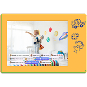 myFirst Frame Doodle 9 - Inch Digital Photo Frame: 32GB Memory, Auto - Rotate, Wall Mount & App-Based Photo/Video Sharing