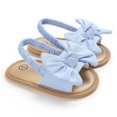 thumbnail image 2 of Baby Girls Bowknot Sandals Summer Non-Slip Soft Sole Princess Casual Beach Sandals, 0-18M, 2 of 8