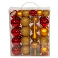 thumbnail image 2 of Red Gold Ball and Treetop Shatterproof Christmas Ornament 47 Piece Set 40-60mm, 2 of 3