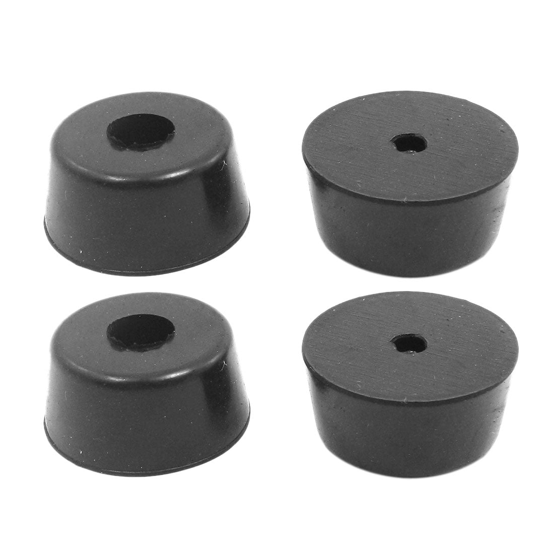 4Pcs 28mm x 14mm Conical Recessed Rubber Feet Bumpers Pad Washer Black