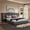 Gray + MDF, variant on Bed Frame King Size Velvet Upholstered Platform Bed with Headboard, Vertical Button Tufted Design, Integrated Bedside Tables & Adjustable Reading Lamps, No Box Spring Needed