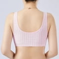 thumbnail image 5 of Soyumi Women Cotton Front Button Bra, Snap Comfort Sleep Bra Easy Close Bras Wireless Seamless T-Shirt Bra Nature Cotton Soft Cup Wireless Front Snap Close Bras, Pink, 5 of 9
