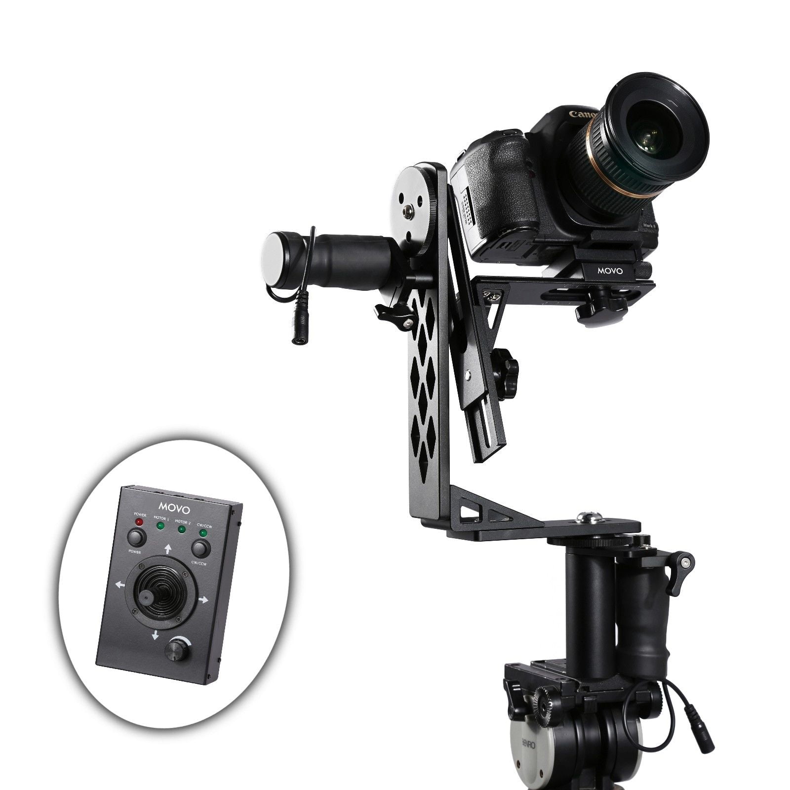 Movo Photo MGB5 Aluminum Motorized 360° Pan / Tilt Gimbal Head for